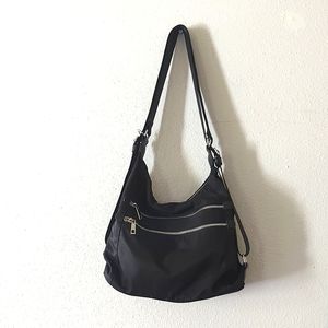 Sondra Roberts nylon convertible crossbody backpack